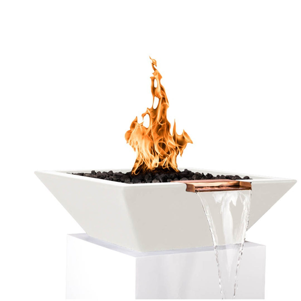 TOP Fires by The Outdoor Plus Maya Square Concrete Gas Fire and Water Bowl