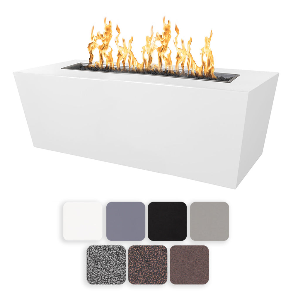 TOP Fires by The Outdoor Plus Mesa 84x24-Inch Linear Powder Coated Steel Gas Fire Pit