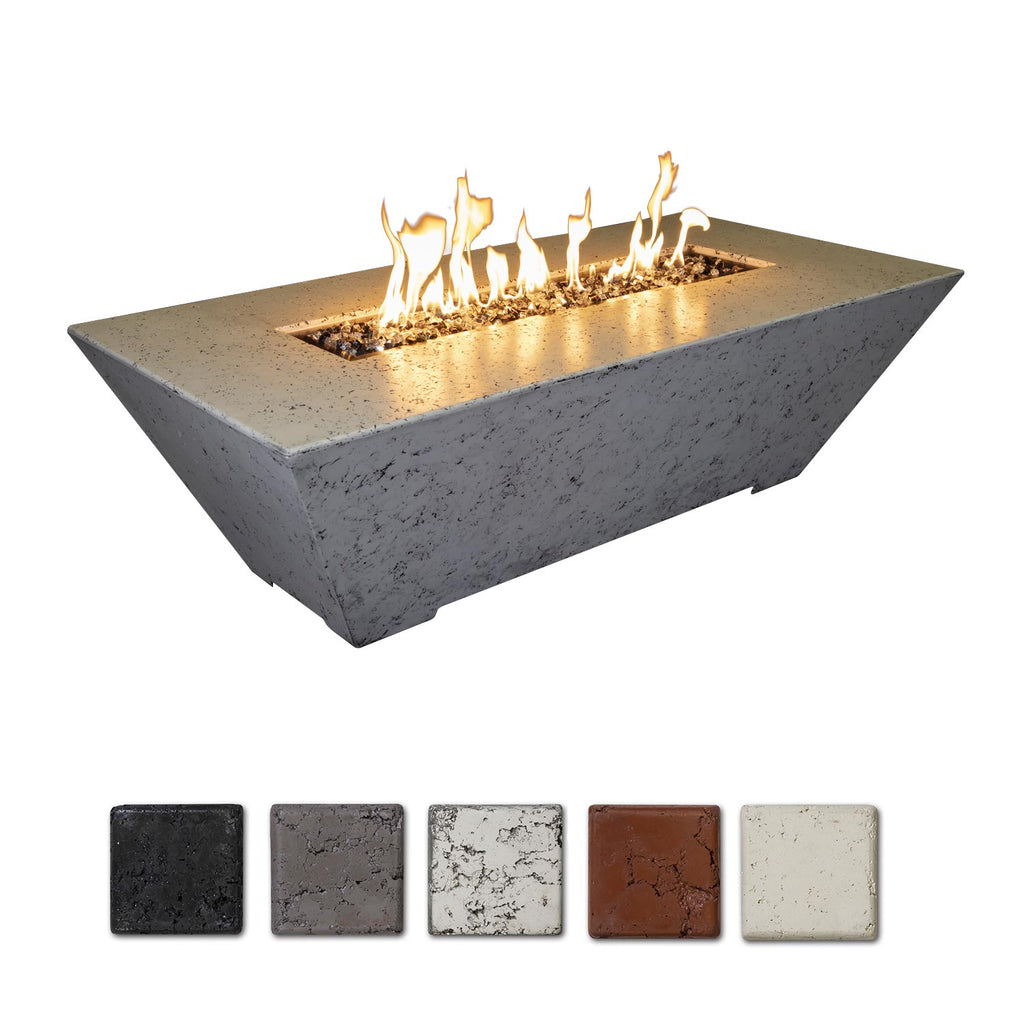 Grand Canyon ORECFT-603024 Olympus Extra Tall 60x30-Inch Rectangular Concrete Propane Fire Pit