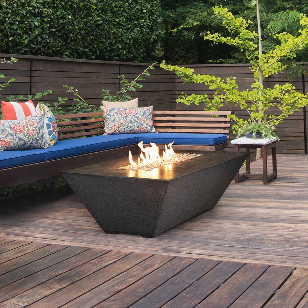 Grand Canyon ORECFT-723018 Olympus 72x30-Inch Rectangular Concrete Gas Fire Pit