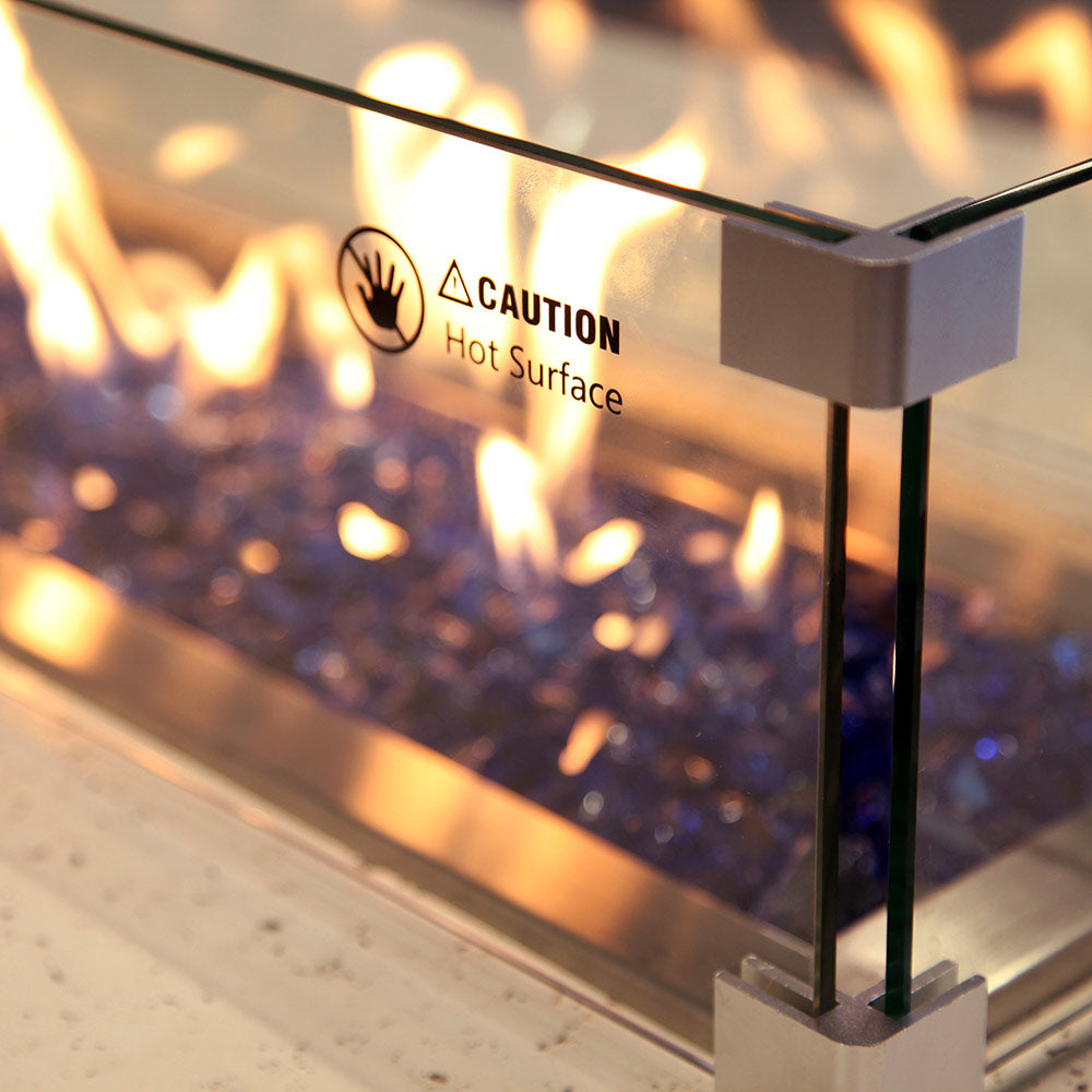 Grand Canyon ORECFT-603024 Olympus Extra Tall 60x30-Inch Rectangular Concrete Propane Fire Pit