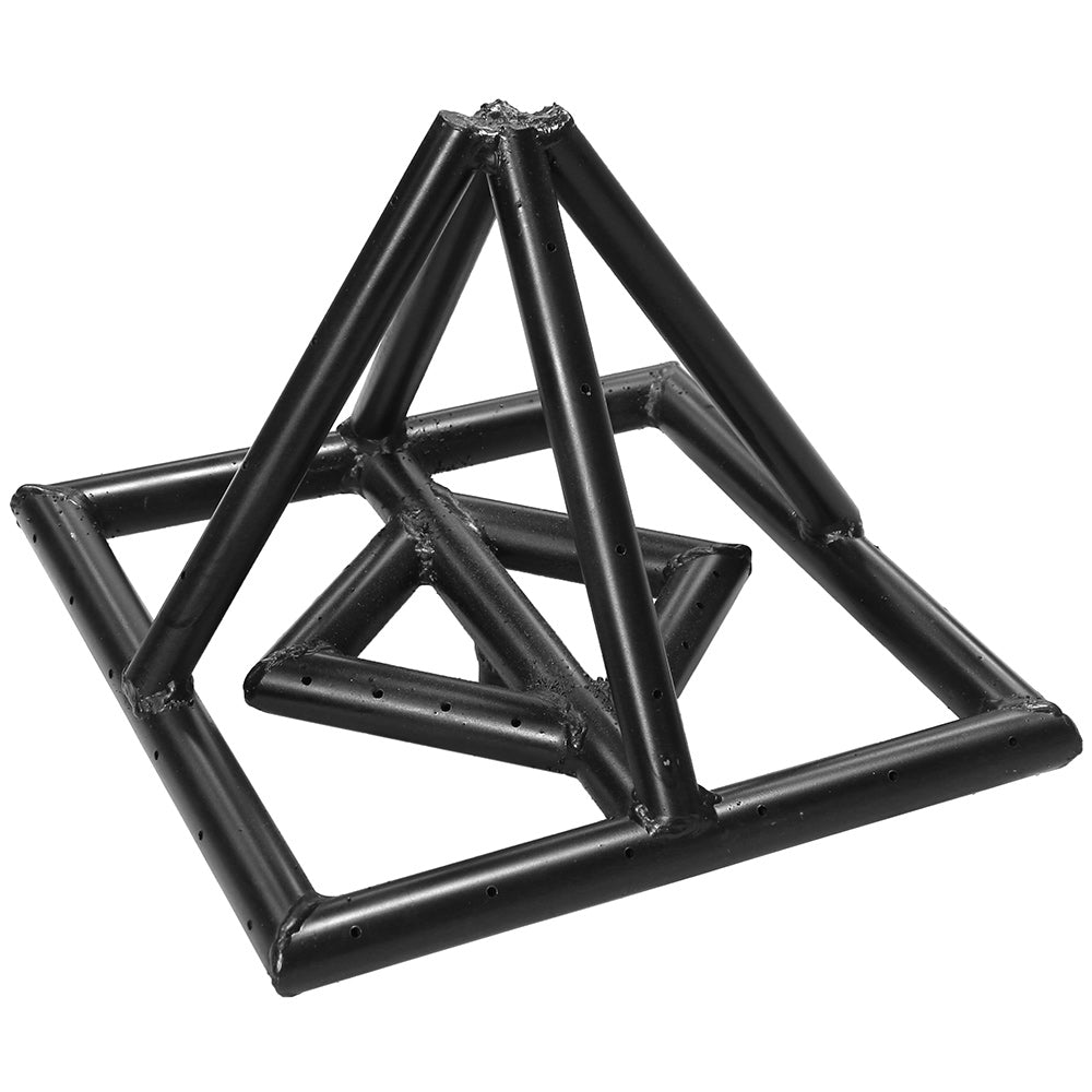 Tee-pee burner system frame, black steel, triangular legs
