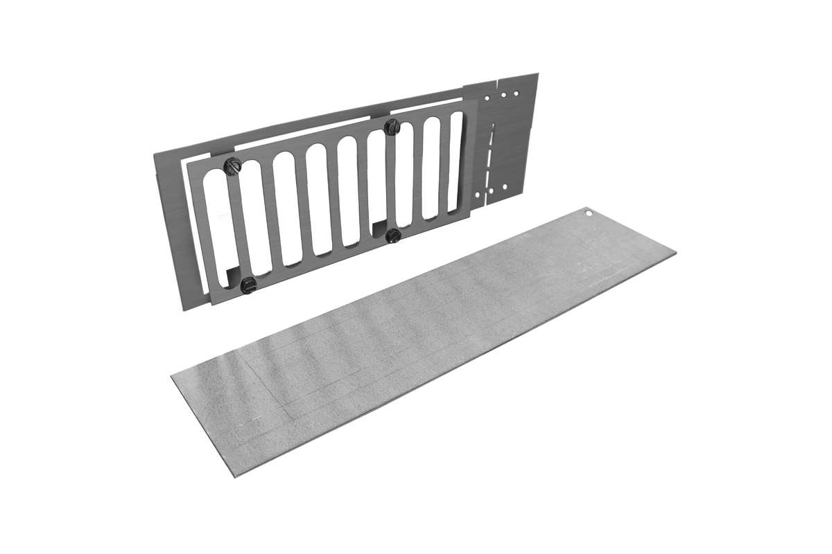 Firegear Paver Vent Kit with Mounting Plate and Lintel, 3.625x8-inches
