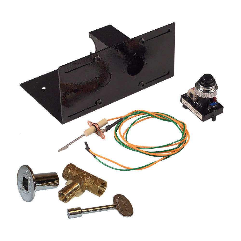 Warming Trends Push Button Spark Ignition Kit with Mounting Bracket, 1/2-Inch Key Valve Kit