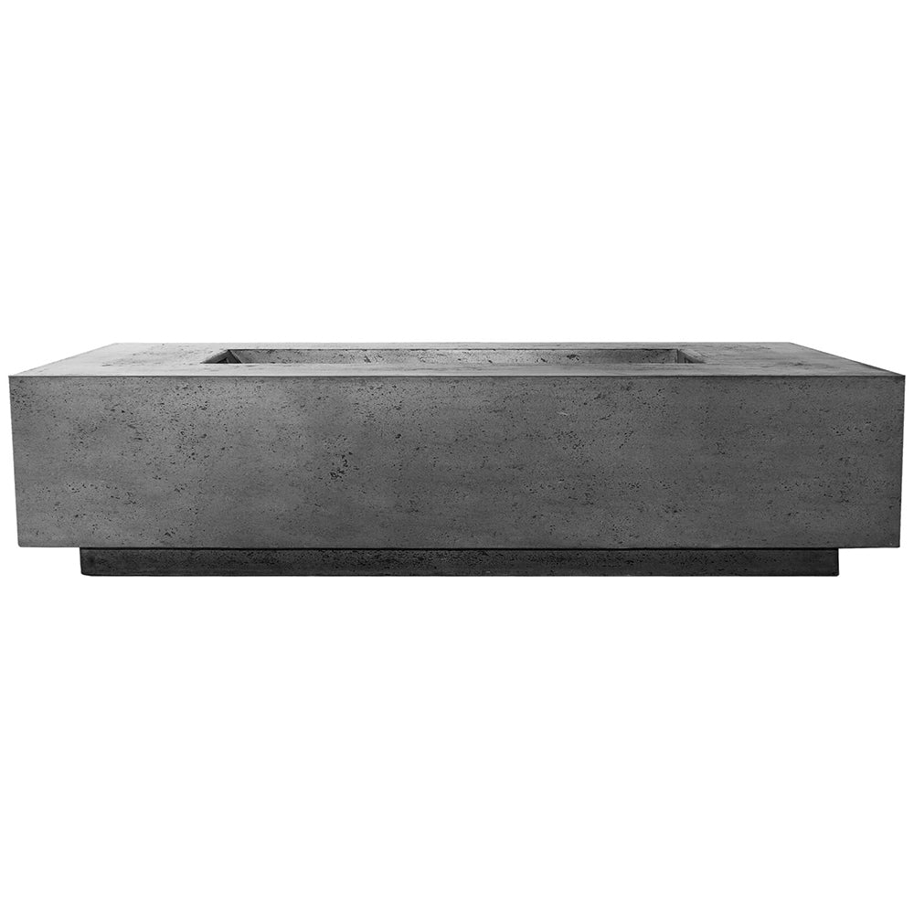 Prism Hardscapes Tavola 66 Slim Concrete Gas Fire Pit, 66x30-Inch
