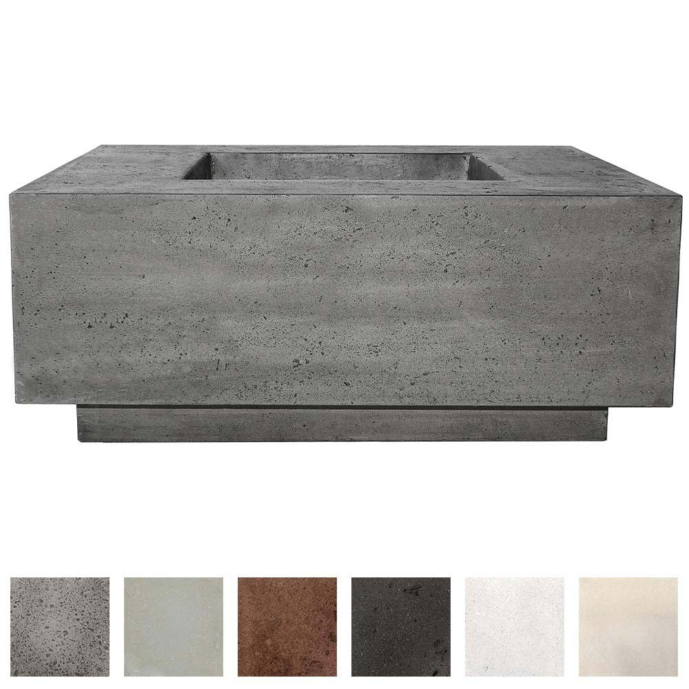 Prism Hardscapes Tavola 42 Concrete Gas Fire Pit, 42x42-Inch – Firepits ...