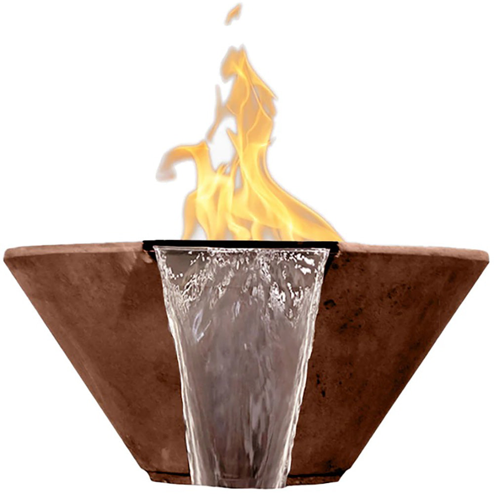 Prism Hardscapes Verona Concrete Gas Fire and Water Bowl, 32.5-Inch