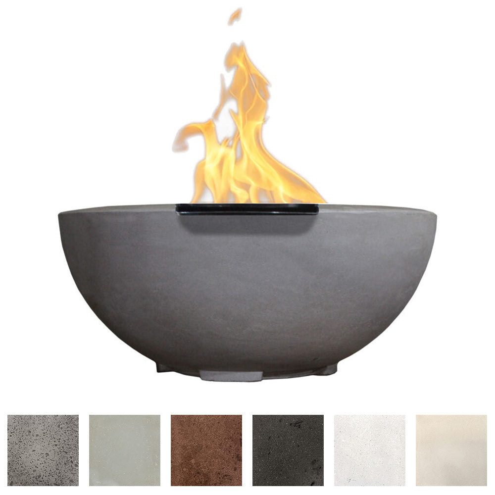 Prism Hardscapes Moderno 2 Concrete Gas Fire Bowl, 29-Inch