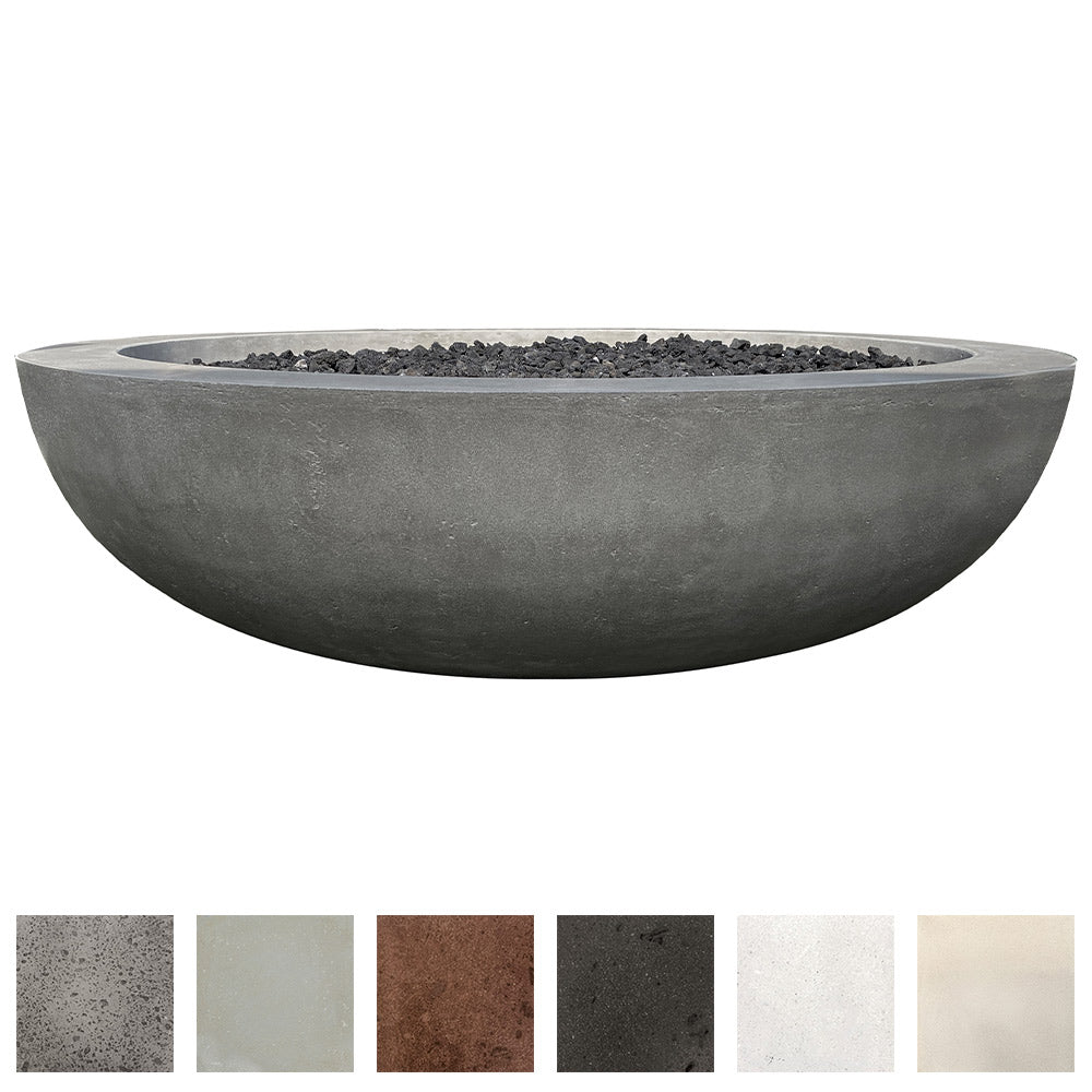 Prism Hardscapes Moderno 70 Concrete Gas Fire Pit, 70-Inch