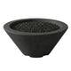 Prism Hardscapes Verona concrete gas fire bowl in dark gray with black fire media