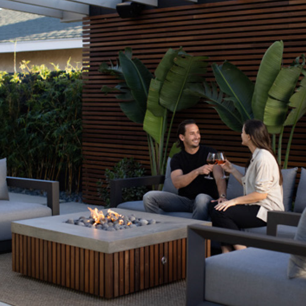 Prism Hardscapes PH-482 Manchester Concrete Gas Fire Pit, 42-Inch