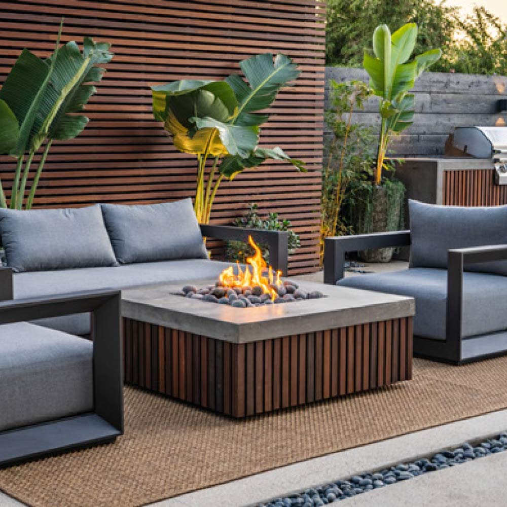 Prism Hardscapes PH-482 Manchester Concrete Gas Fire Pit, 42-Inch