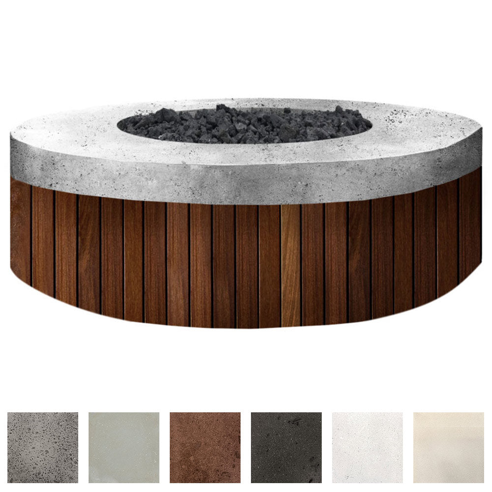 Prism Hardscapes Hampton Concrete Gas Fire Pit, 48-Inch