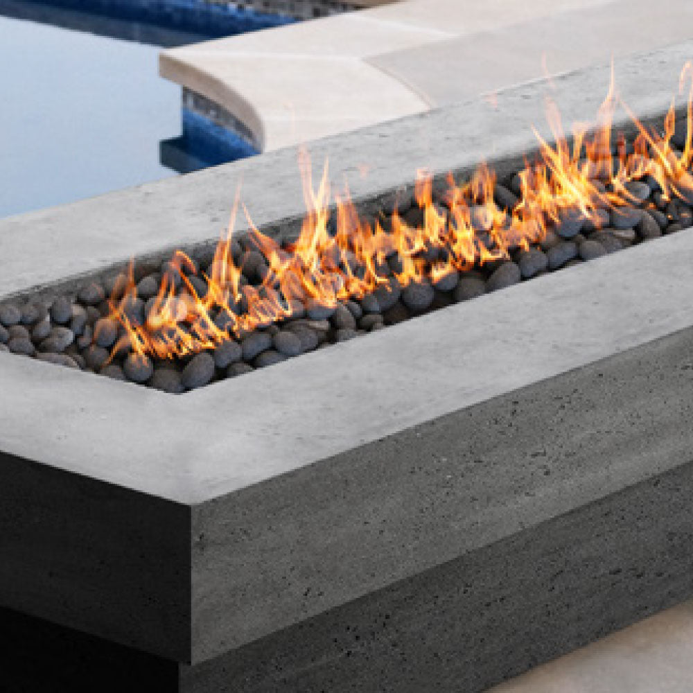 Prism Hardscapes Elevate Concrete Gas Fire Pit, 80x38-Inch