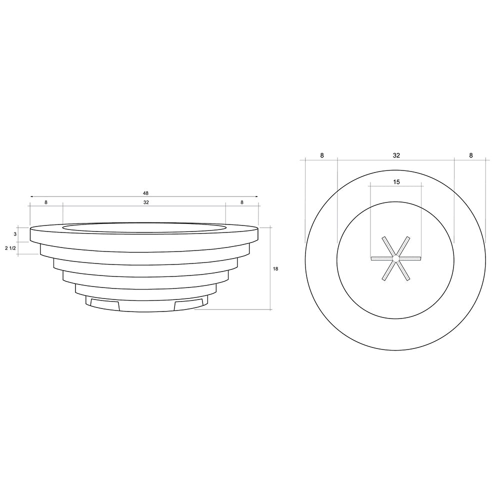 Prism Hardscapes Triton Concrete Gas Fire Pit, 48-Inch