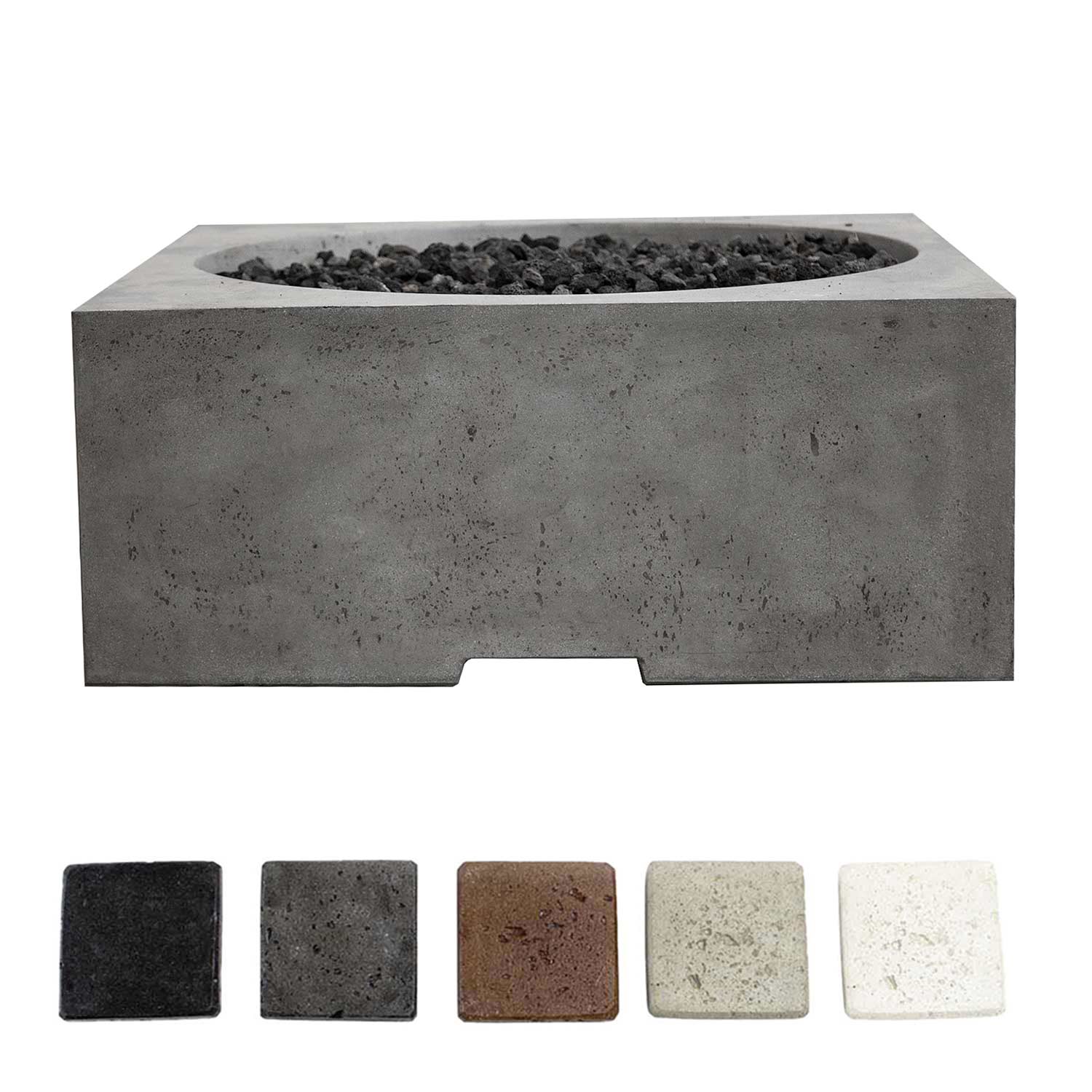 Prism Hardscapes Piazza Concrete Gas Fire Pit, 39x39-Inch