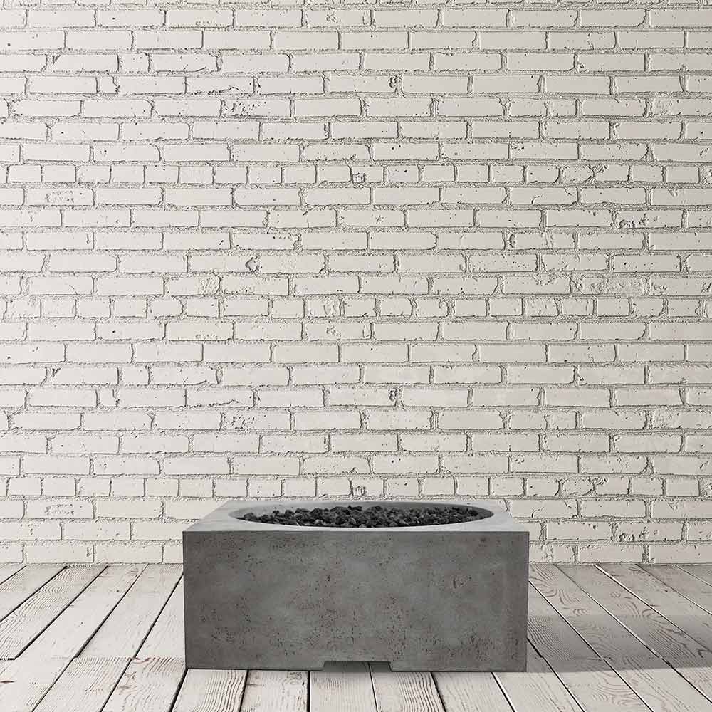 Prism Hardscapes Piazza Concrete Gas Fire Pit, 39x39-Inch