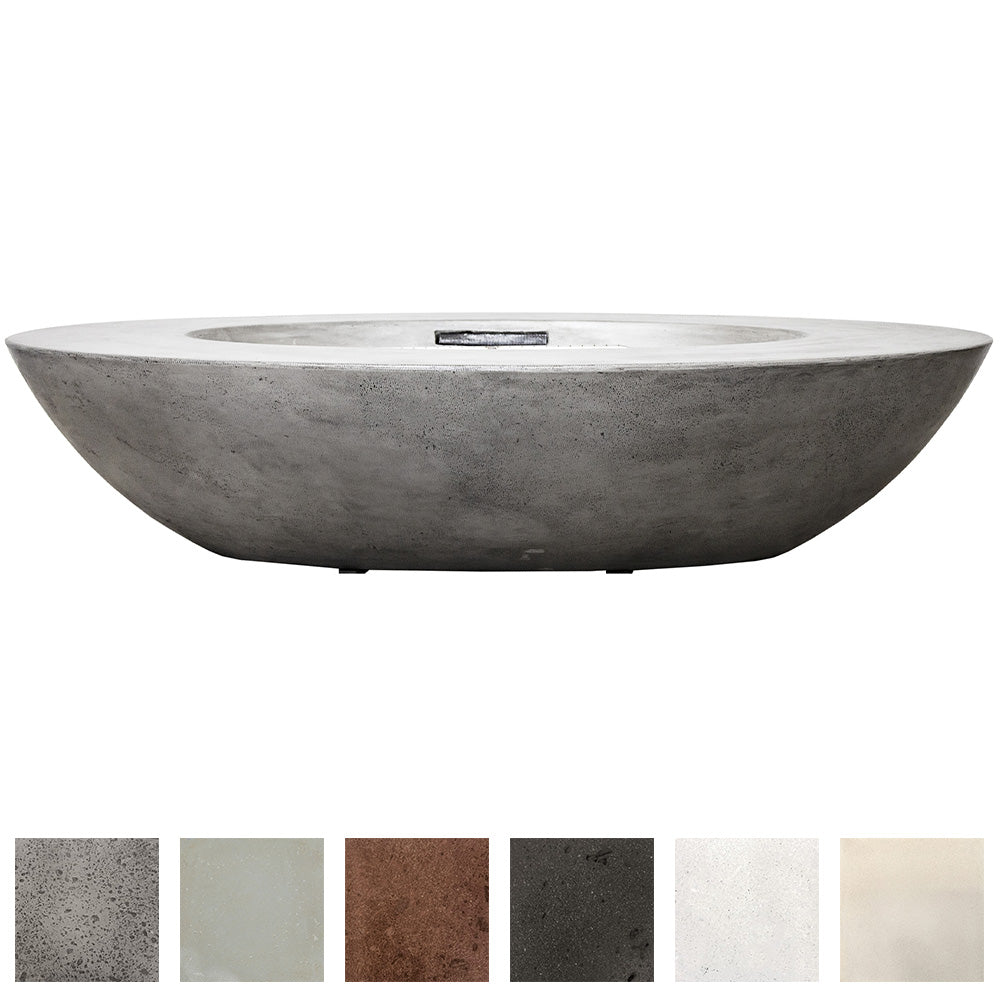 Prism Hardscapes Ovale Concrete Gas Fire Pit, 45x79-Inch