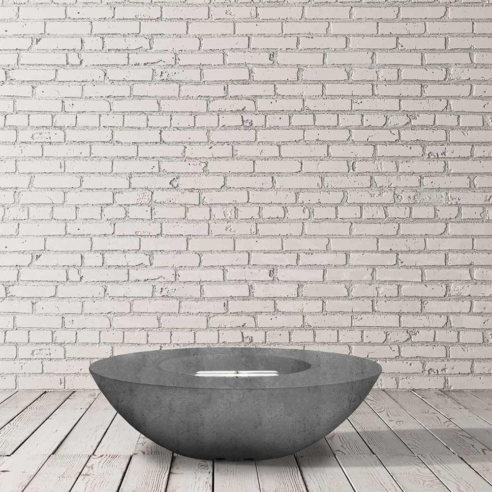 Prism Hardscapes Ovale 60 Concrete Gas Fire Pit, 36x60-Inch