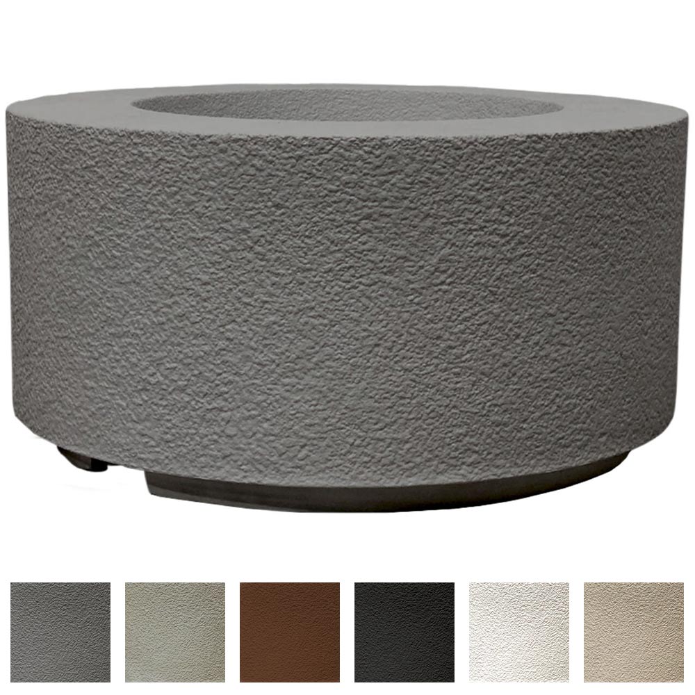 Prism Hardscapes Tuscany Cilindro Concrete Gas Fire Pit, 36-Inch