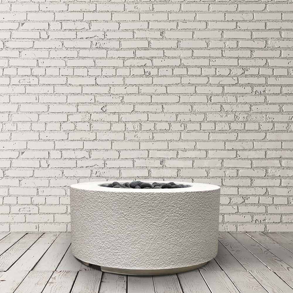 Prism Hardscapes Tuscany Cilindro Concrete Gas Fire Pit, 36-Inch