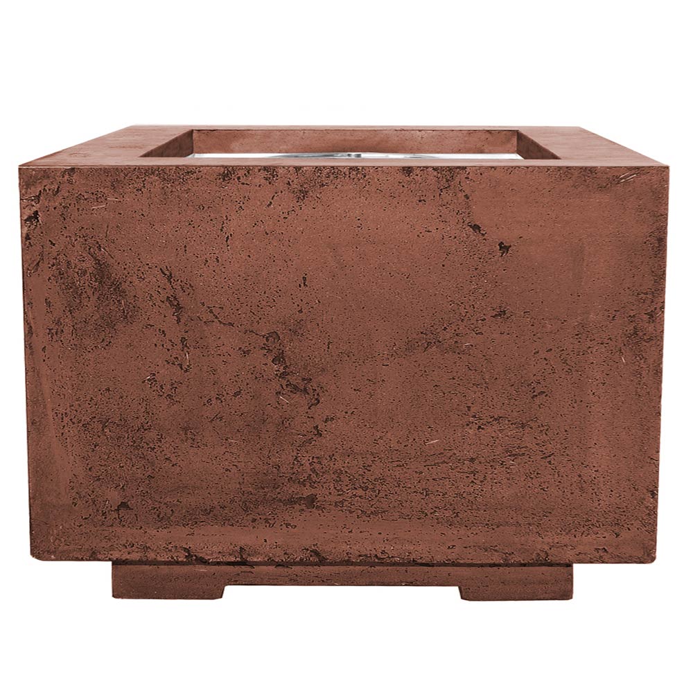 Prism Hardscapes Scatola 2 Concrete Gas Fire Pit, 24x24-Inch