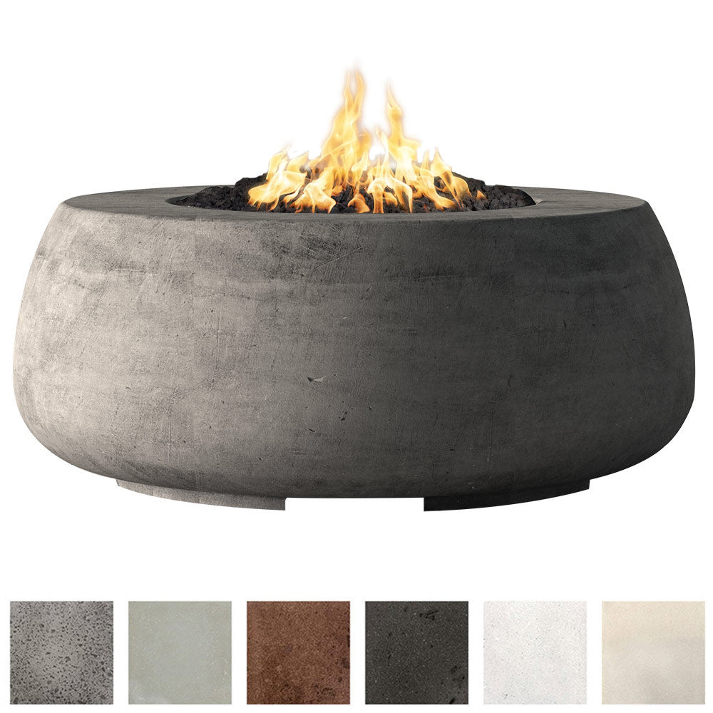 Prism Hardscapes Dune Concrete Gas Fire Bowl, 42-Inch