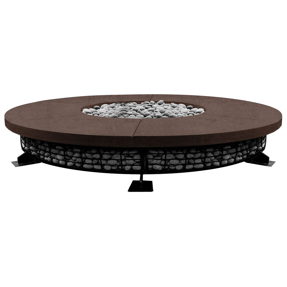 Prism Hardscapes PH-FUEGO8FTD Fuego Electronic Ignition Concrete Natural Gas Fire Pit, 89x89-Inch