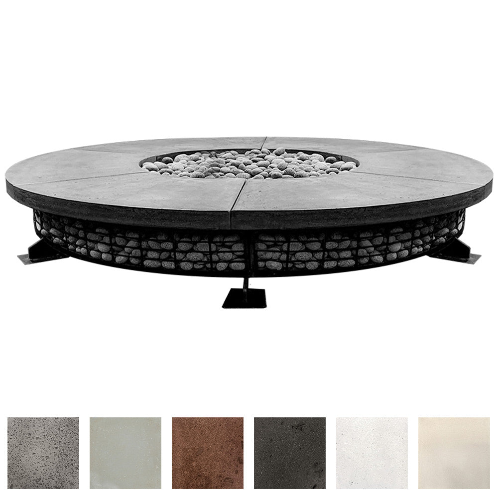 Prism Hardscapes PH-FUEGO8FTD Fuego Electronic Ignition Concrete Natural Gas Fire Pit, 89x89-Inch