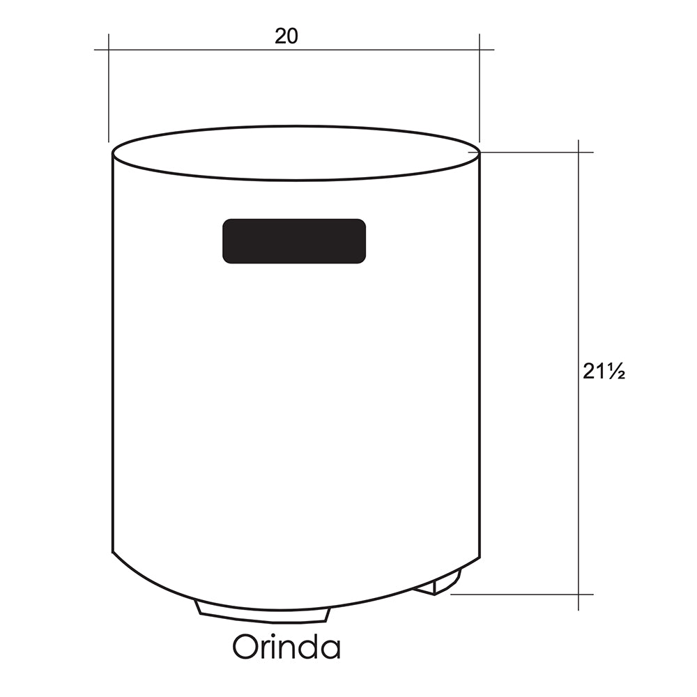 Prism Hardscapes Orinda Concrete Propane Enclosure, 20-Inch