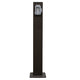 Black power column with integrated timer control and weatherproof outlet