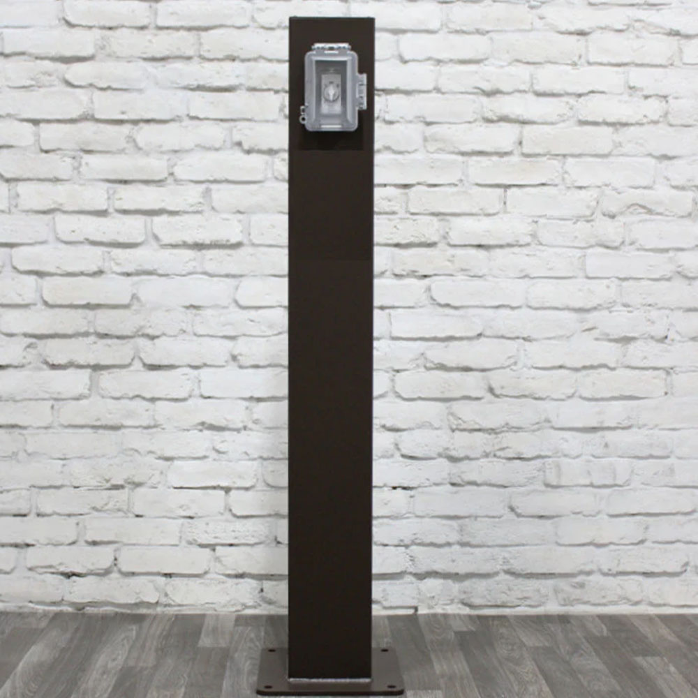 Black power column with timer control and wide floor mounting base