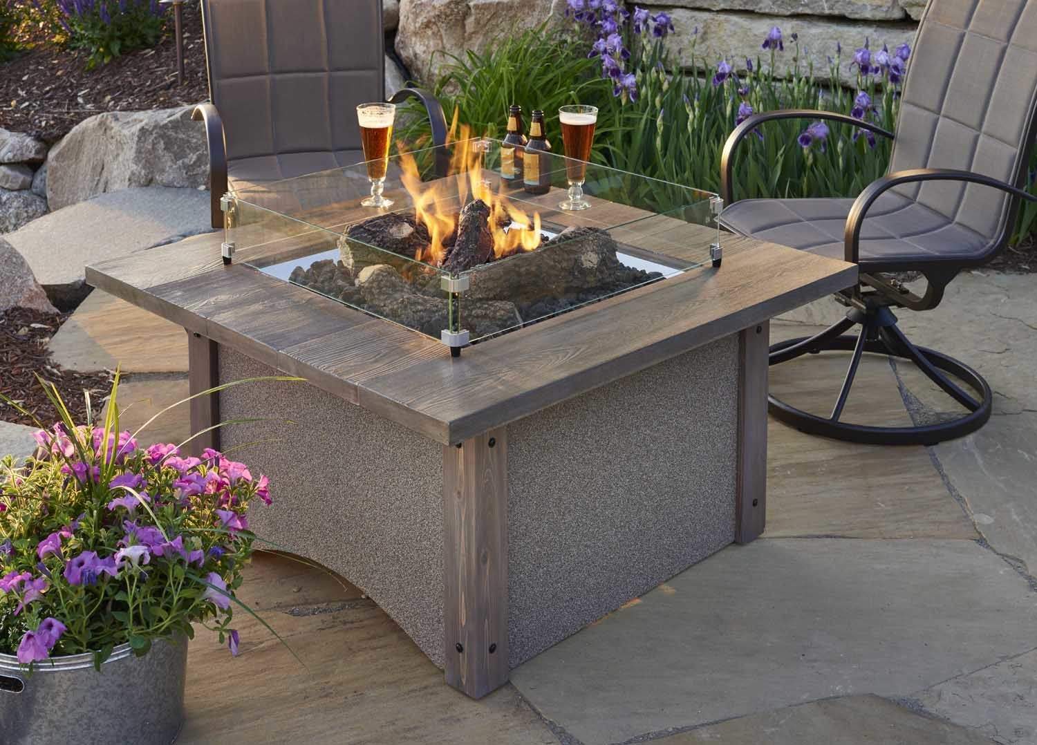 The Outdoor GreatRoom Company Log Set and Lava Rock for the CF-20-LP, CF-1224 or CF-2424, 18x18-Inches