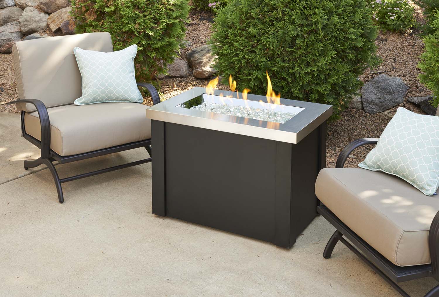 The Outdoor GreatRoom Company PROV-1224 Providence Fire Pit Table, 20x32-Inches