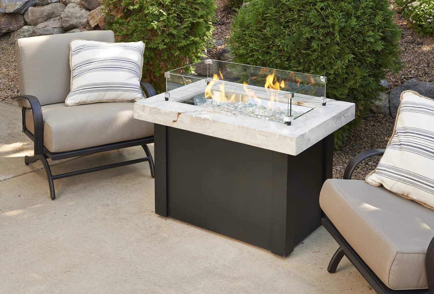The Outdoor GreatRoom Company Glass Guard for 96-Inch Linear Crystal Fire Burner, 15.5x98-Inch