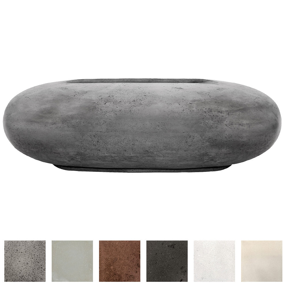 Prism Hardscapes Pebble Concrete Gas Fire Pit, 56x38-Inch
