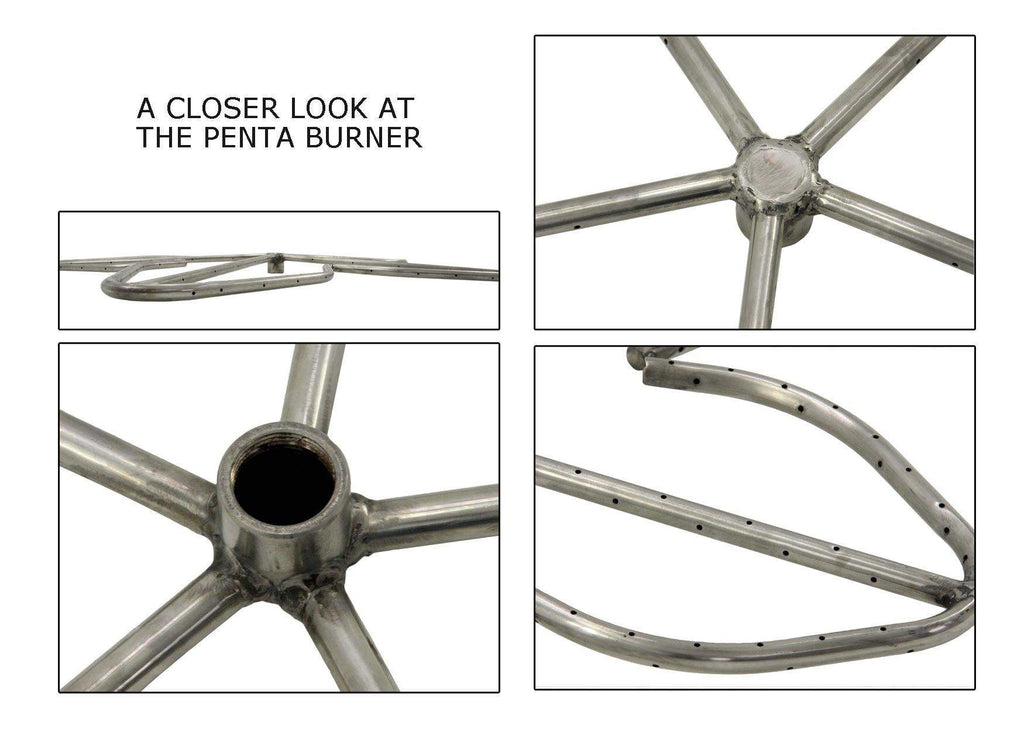 HPC Fire Penta Match Light Gas Fire Pit Kit