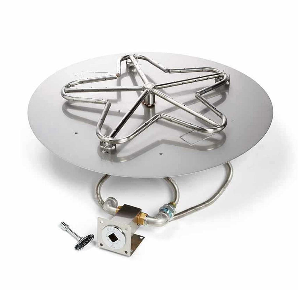 HPC Fire Sierra 36x36-Inch Square Smooth Copper Gas Fire and Water Pit