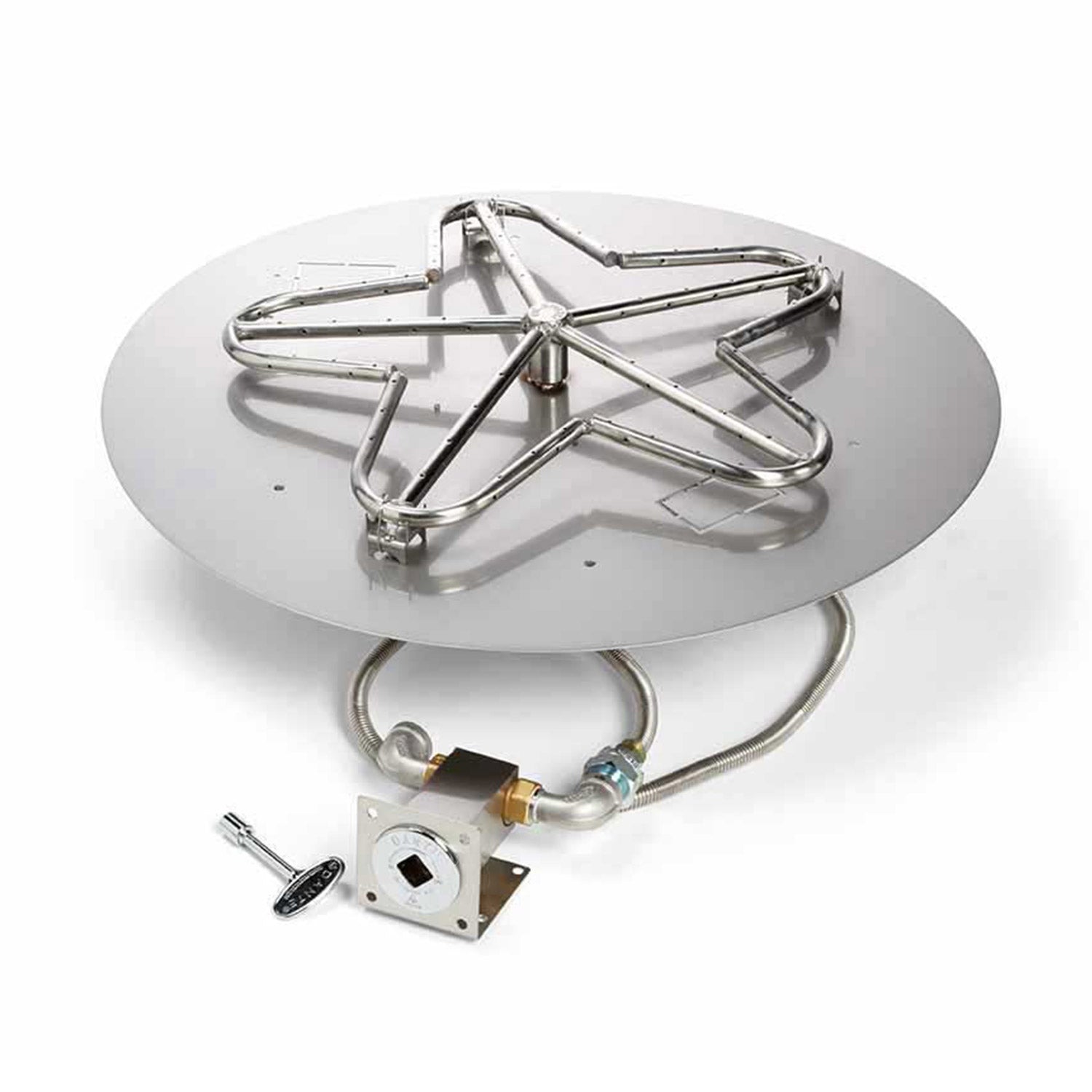 HPC Fire Sierra 36x36-Inch Square Smooth Copper Gas Fire and Water Pit