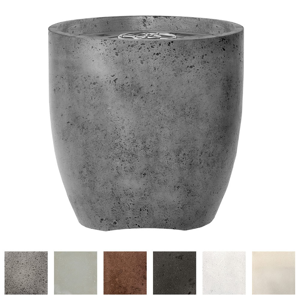 Prism Hardscapes Pentola 2 Concrete Gas Fire Pit, 24-Inch