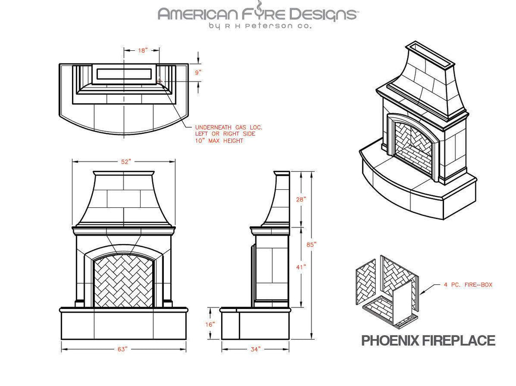 American Fyre Designs Phoenix Outdoor Gas Fireplace