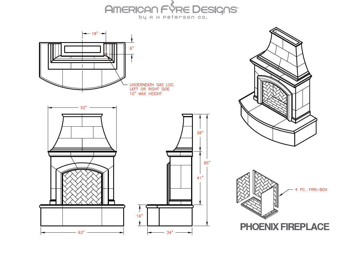 American Fyre Designs Phoenix Outdoor Gas Fireplace