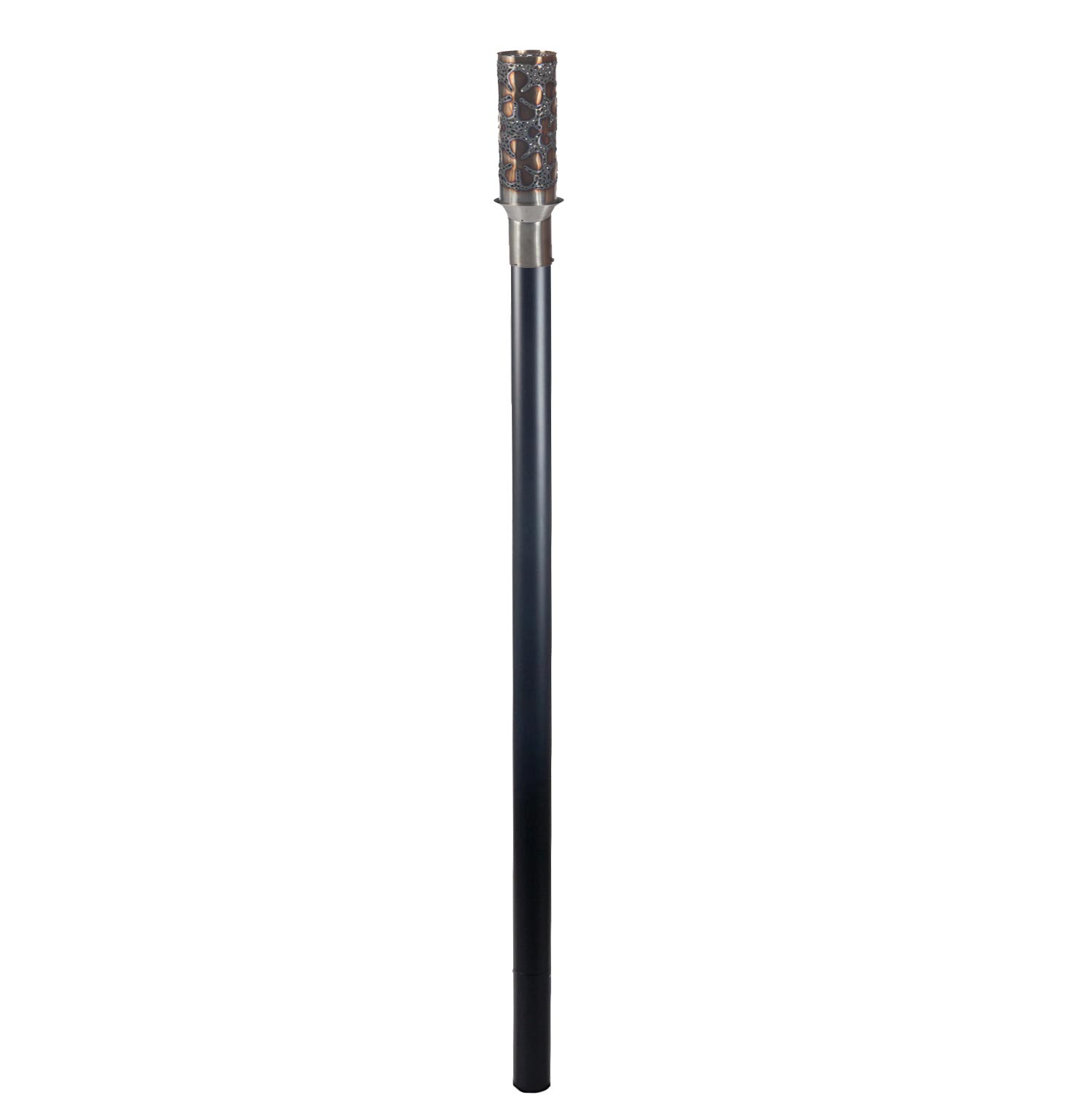 Fire by Design Plumeria Gas Torch Head with Black Powder-Coated Pole
