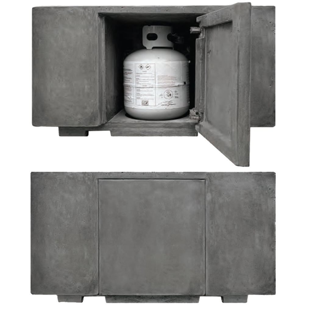 Prism Hardscapes PH-435 Portos 58 Concrete Gas Fire Pit, 58x38-Inch