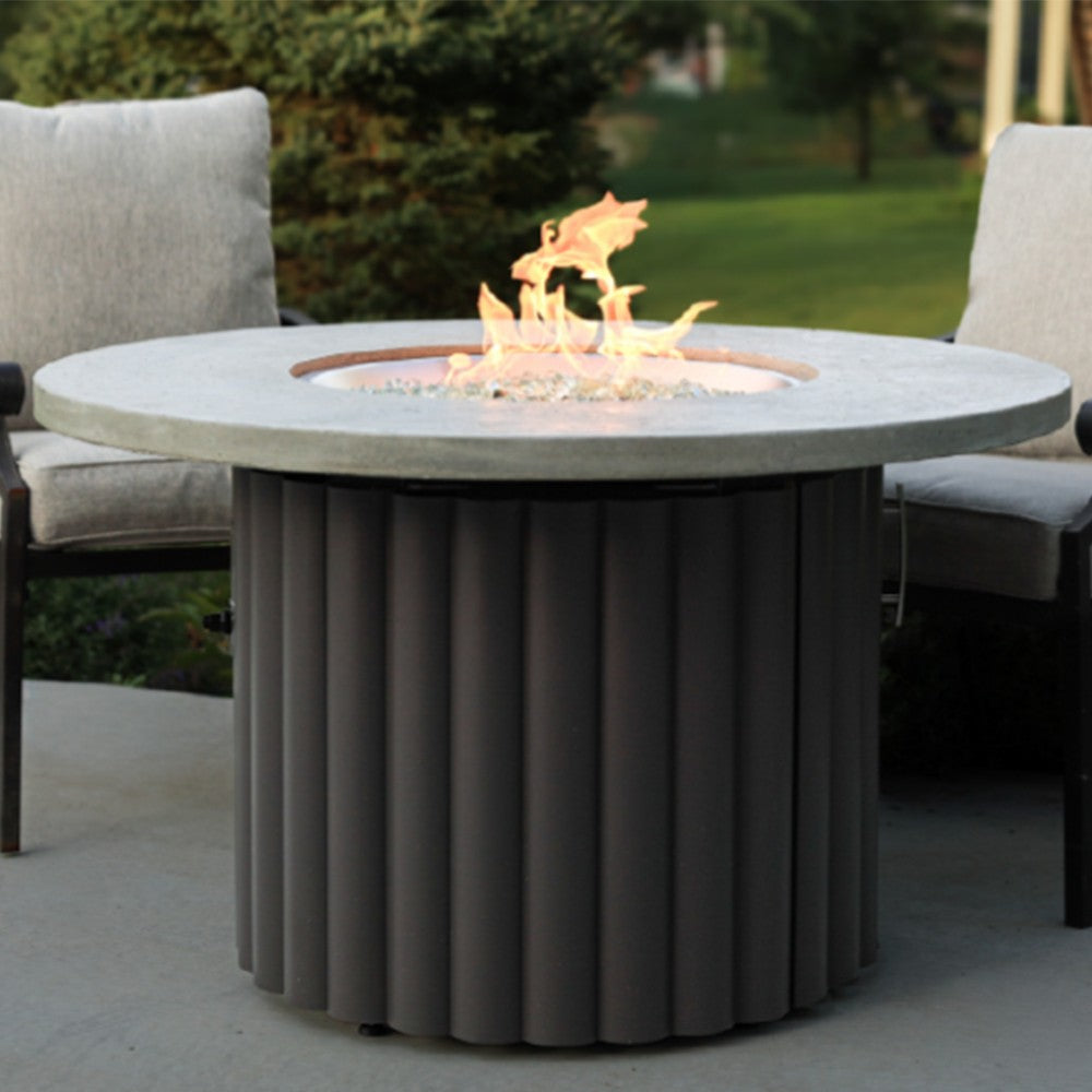 The Outdoor GreatRoom Company Reverie Round Gas Fire Pit Table