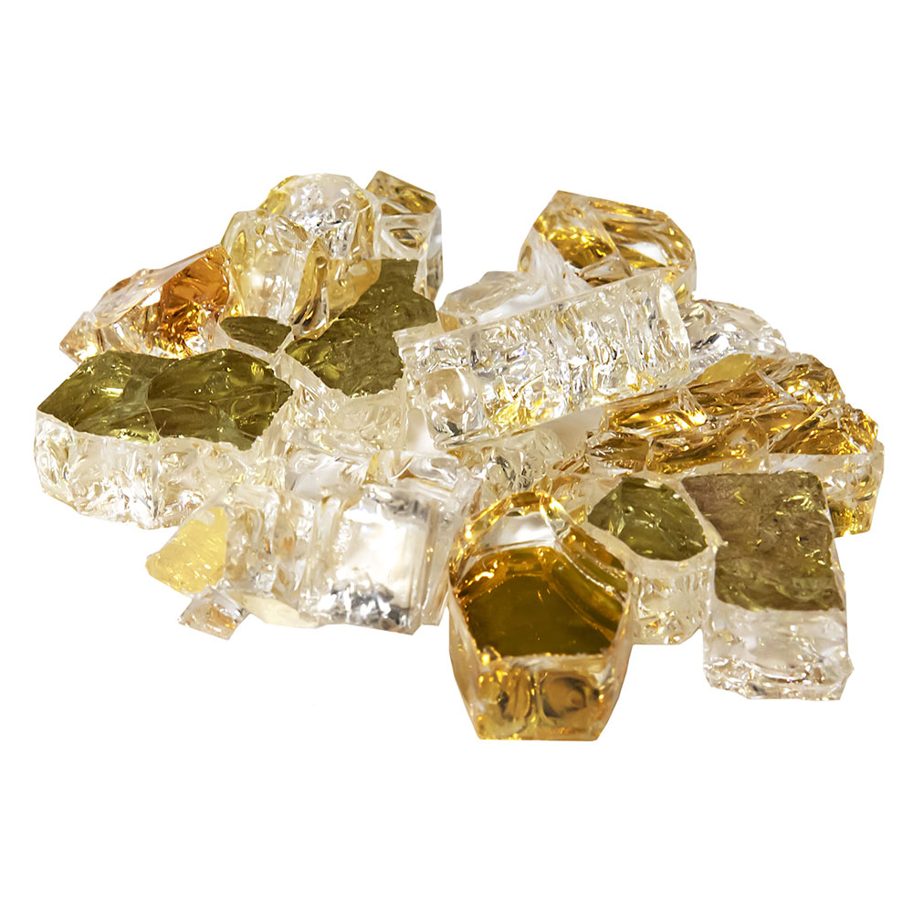 Grand Canyon 1/2-Inch Amber Gold Reflective Fire Glass, 10-Pounds