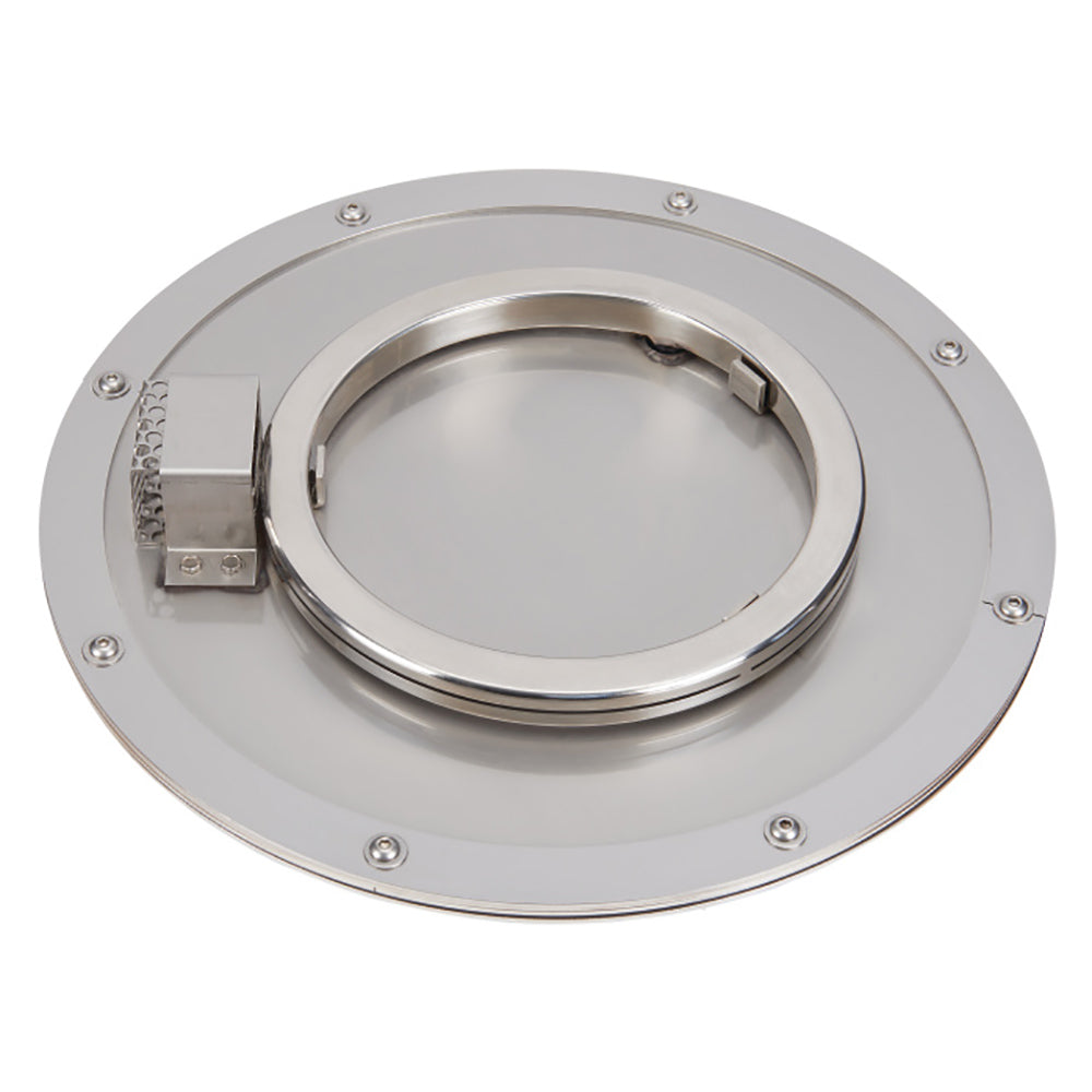 Grand Effects RIAUT12 Round Stainless Steel Electronic Ignition Gas Rock Burner