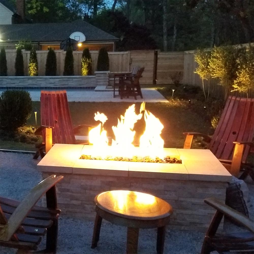 Crossfire by Warming Trends 48x30-Inch Rectangular Ready-to-Finish Fire Pit Enclosure with Gas Burner Kit