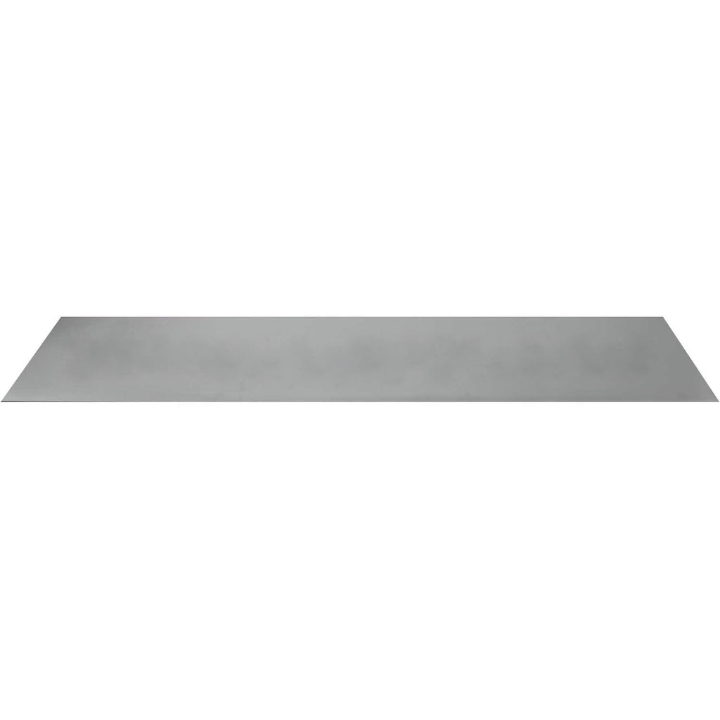 Flat metal pan for gas fire pit burner kit