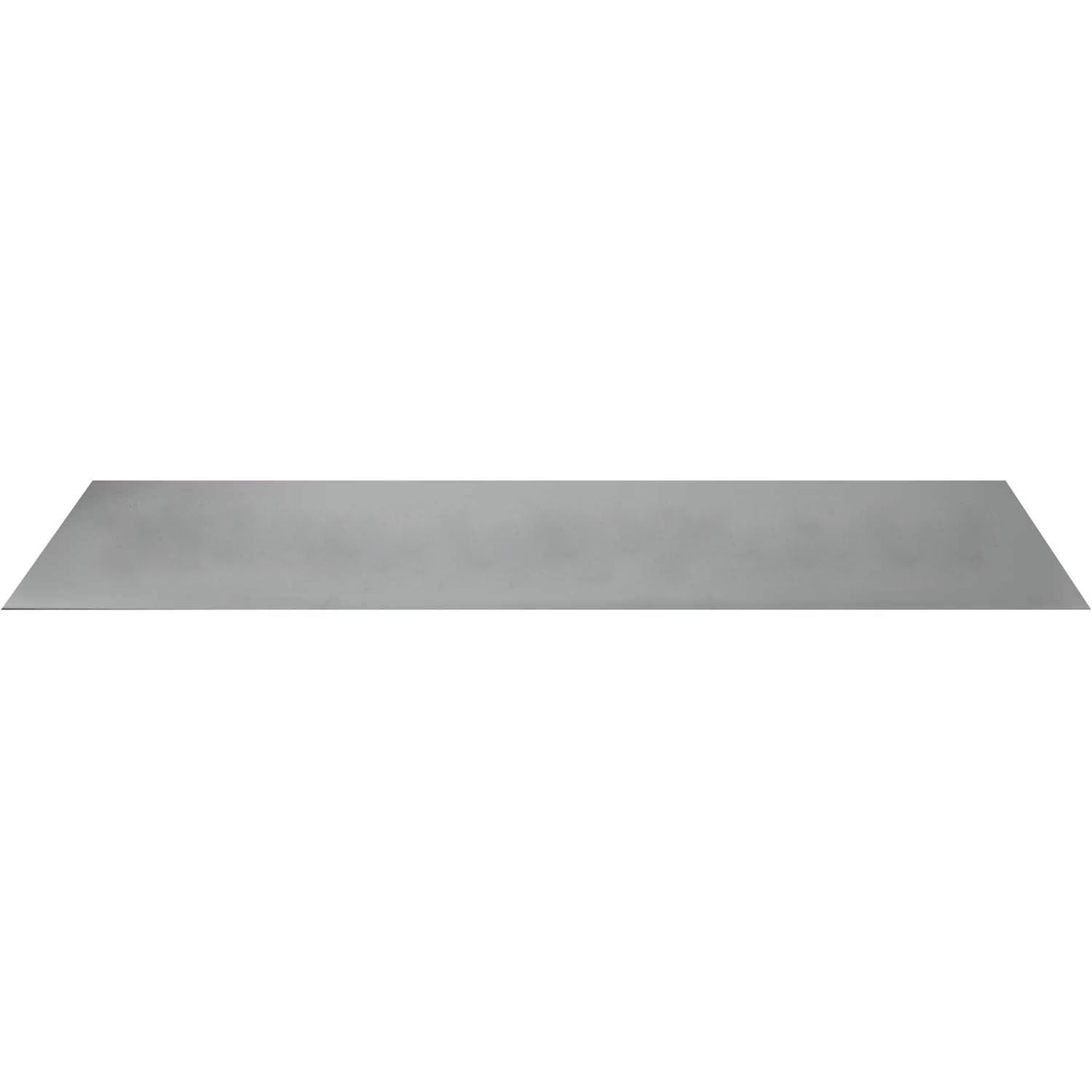 Flat metal pan for gas fire pit burner kit